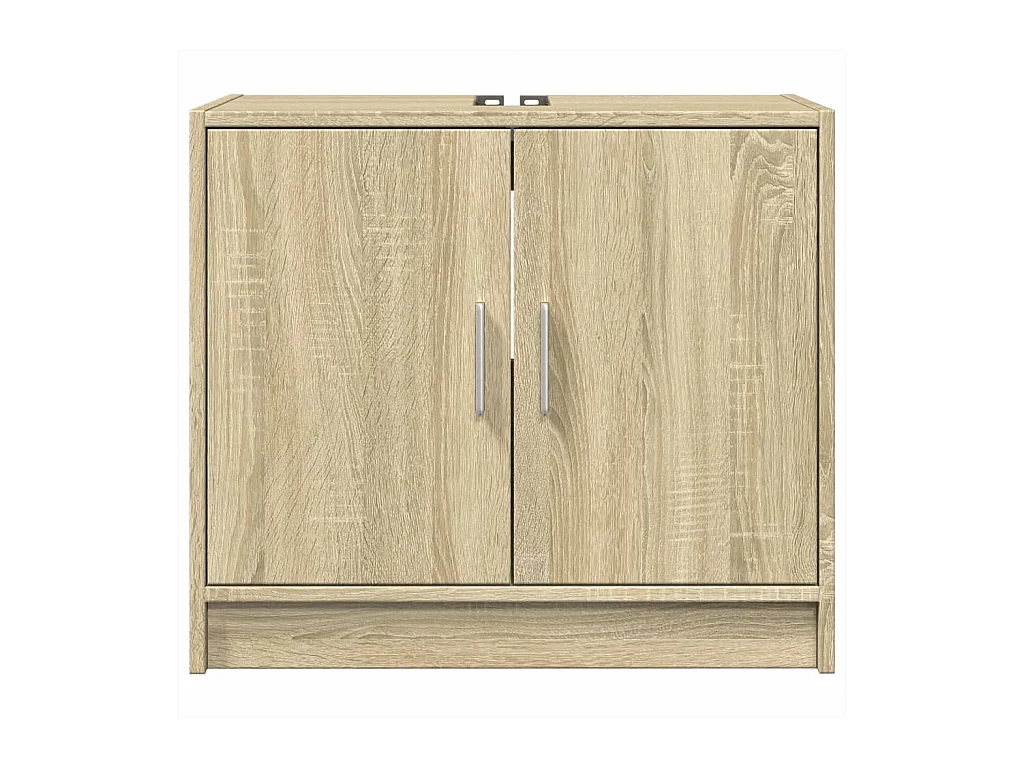Mueble lavabo roble Sonoma 63x29x55 cm madera de ingeniería