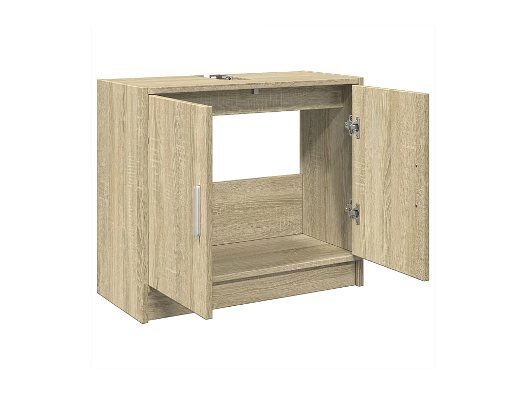 Mueble lavabo roble Sonoma 63x29x55 cm madera de ingeniería