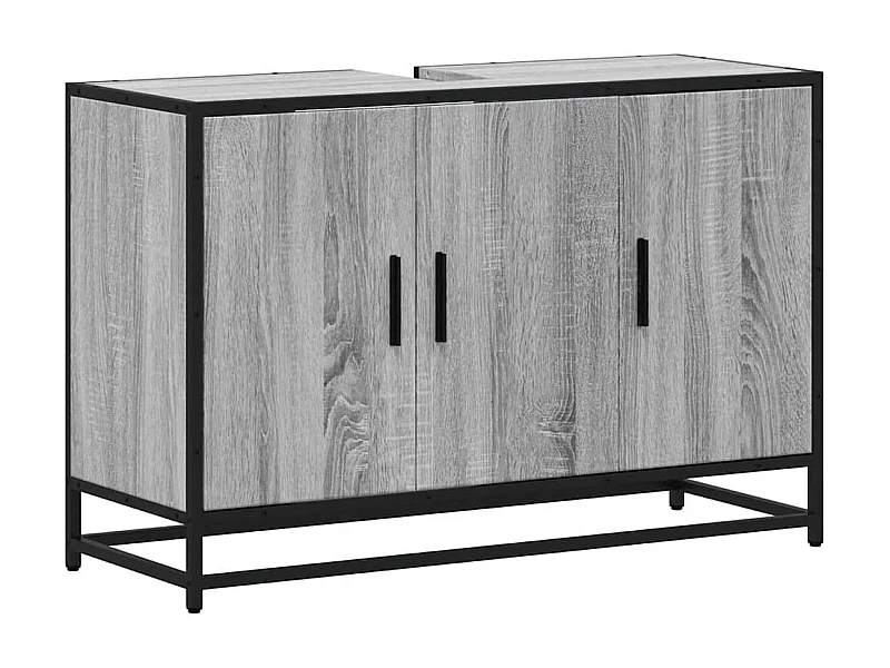 Mobile lavabo da bagno grigio Sonoma 90x33x60 cm