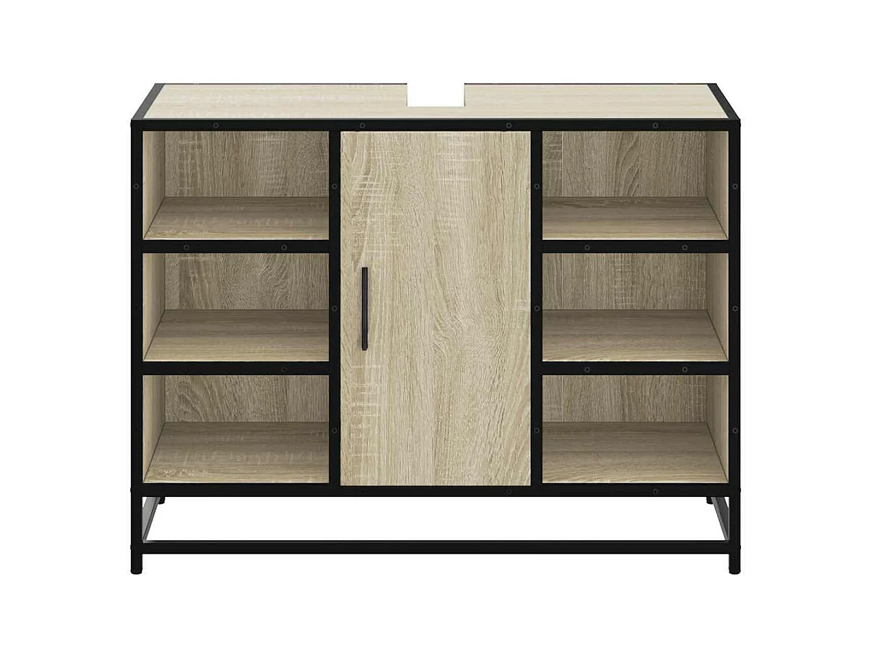 Sonoma eikenhouten wastafelkast voor in de badkamer