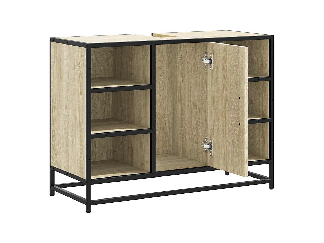 Sonoma eikenhouten wastafelkast voor in de badkamer