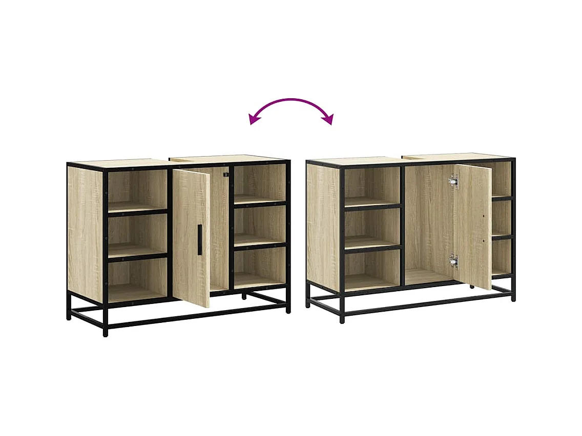 Sonoma eikenhouten wastafelkast voor in de badkamer