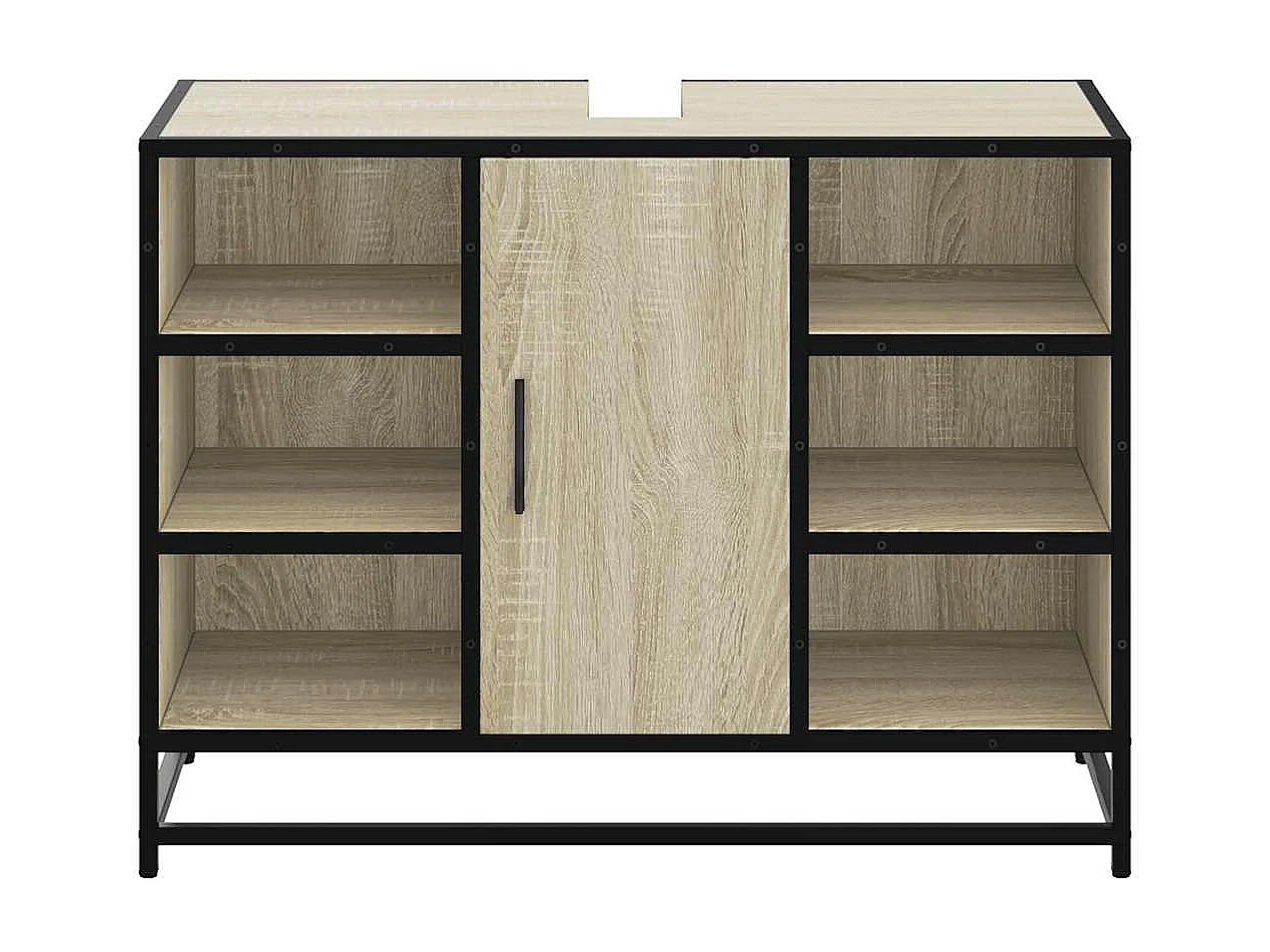 Sonoma eikenhouten wastafelkast voor in de badkamer