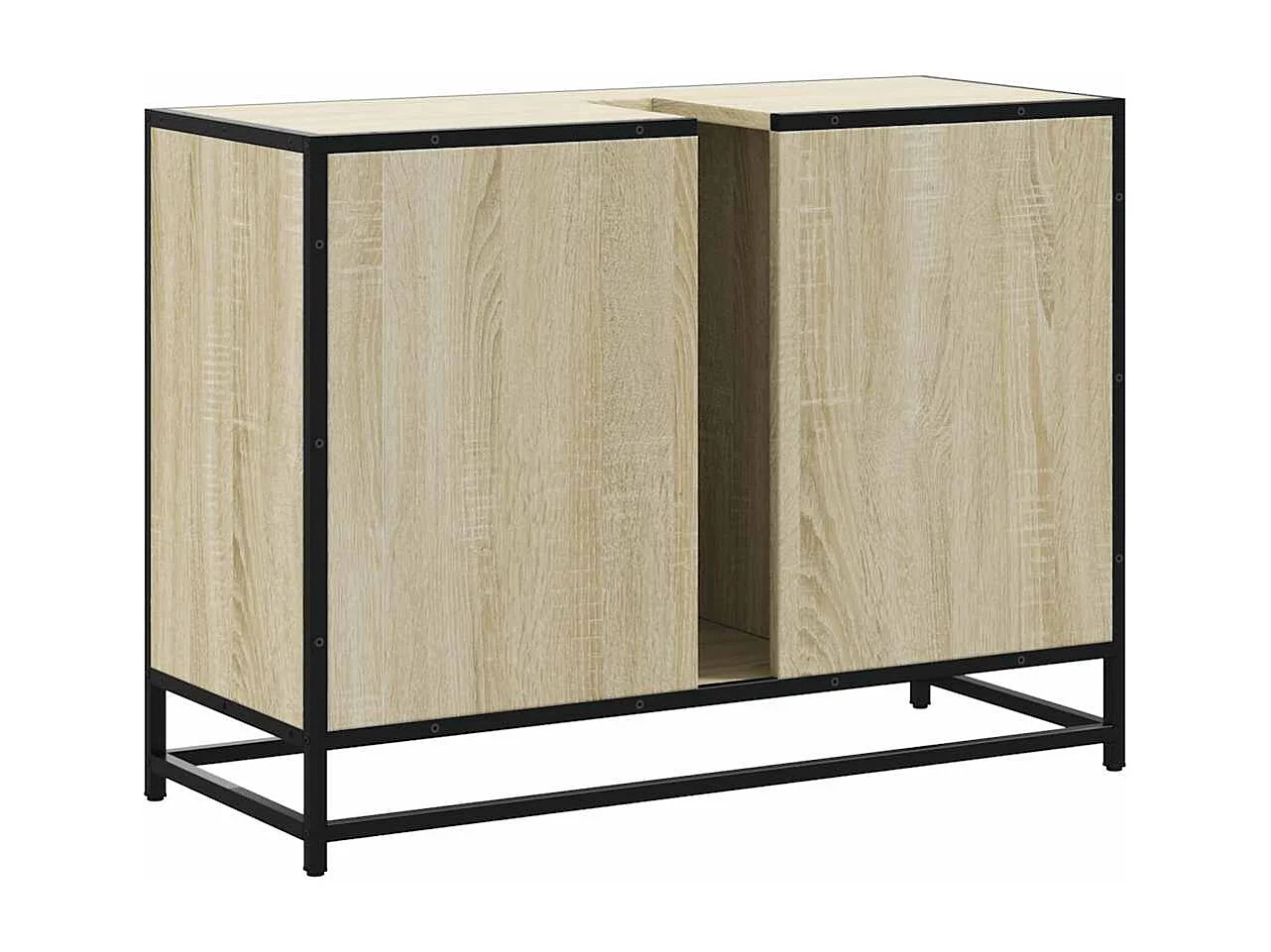 Sonoma eikenhouten wastafelkast voor in de badkamer