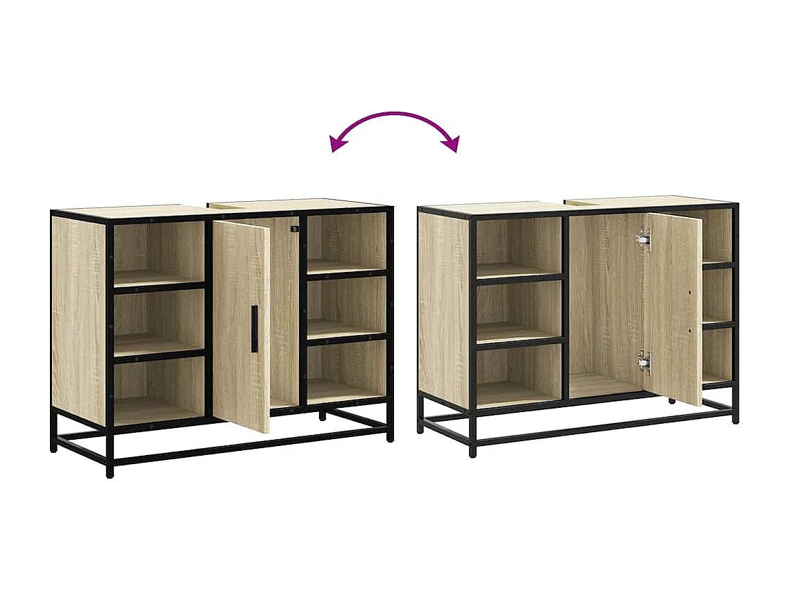 Sonoma eikenhouten wastafelkast voor in de badkamer