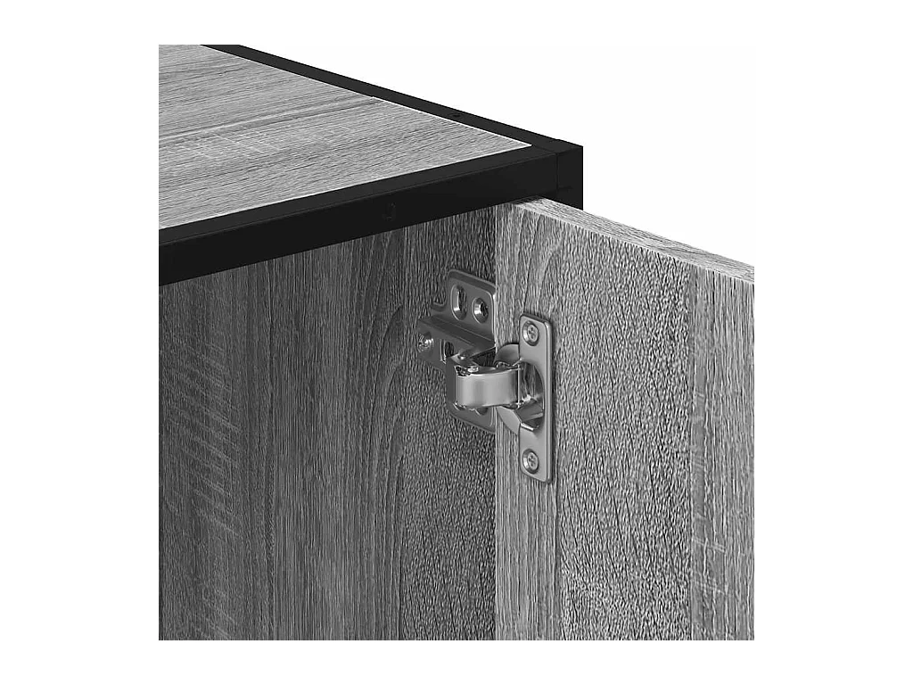 Armoire de lavabo de salle de bain sonoma gris 65x33x60 cm