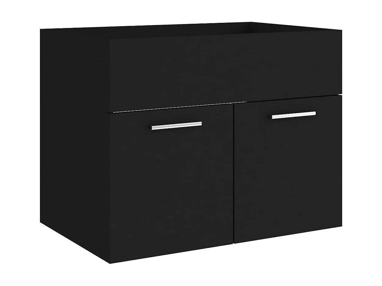 Mobile lavabo nero 60x38,5x46 cm in legno ingegnerizzato