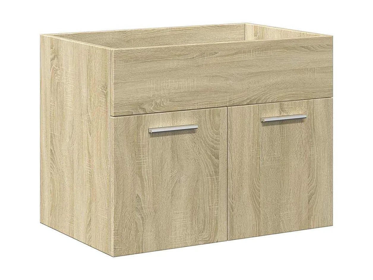 Mueble de baño con lavabo integrado en roble Sonoma