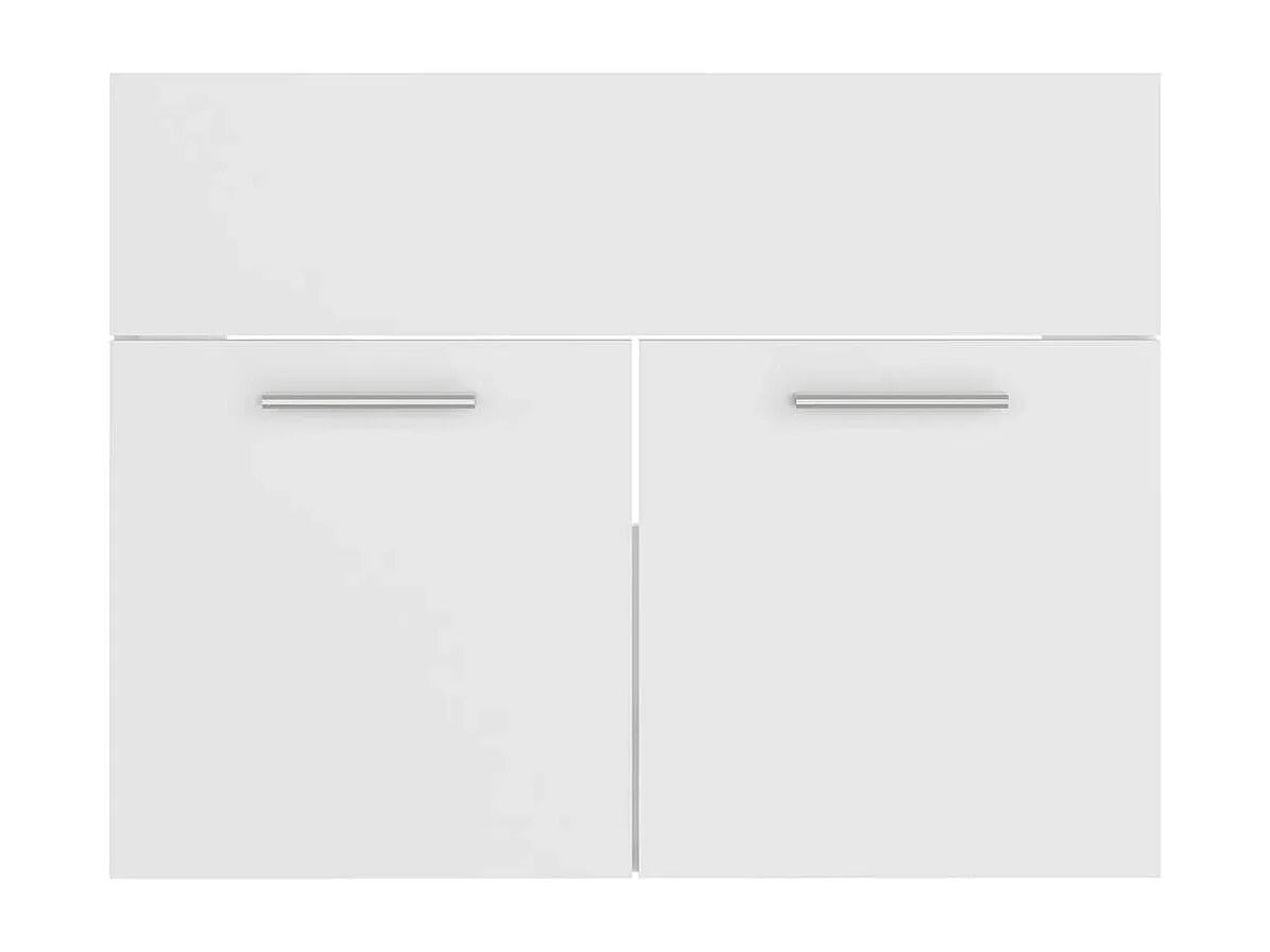 Spülenschrank mit integrierter Spüle, Spanplatte weiß