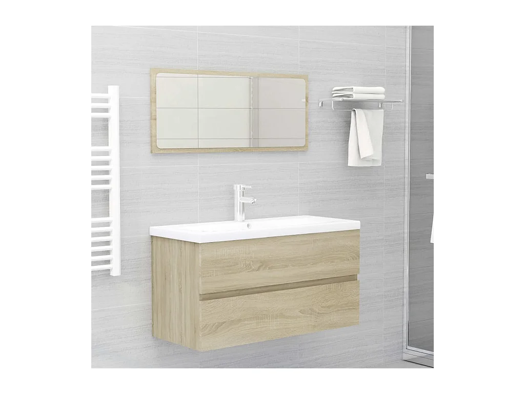 Sonoma Eiken Spoelbakkast 90x38,5x45 cm Technisch Hout