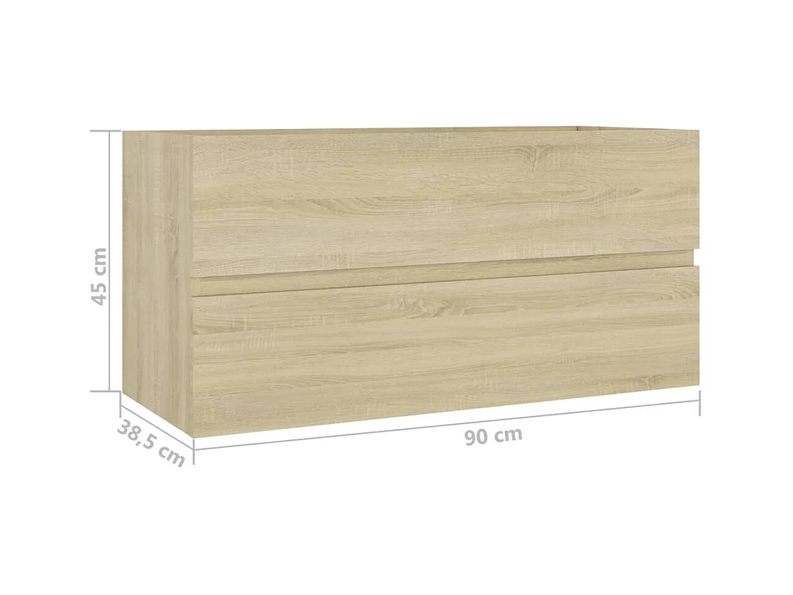 Sonoma Eiken Spoelbakkast 90x38,5x45 cm Technisch Hout