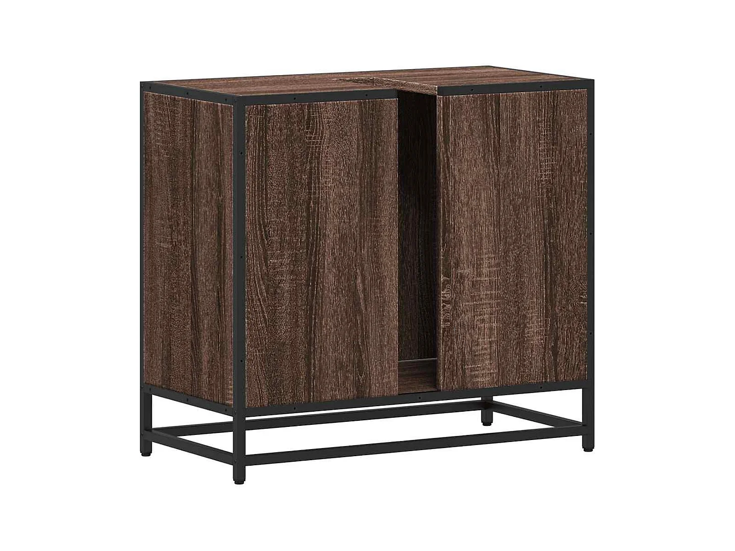 Armoire de lavabo de salle de bain chêne marron 65x33x60 cm