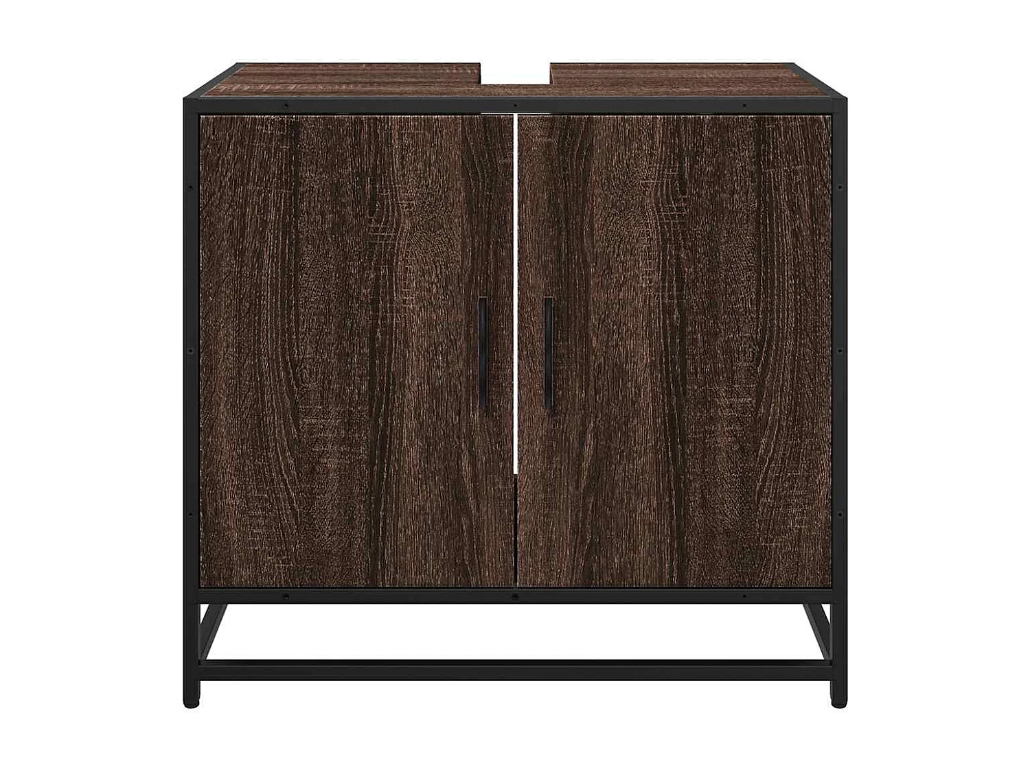 Armoire de lavabo de salle de bain chêne marron 65x33x60 cm
