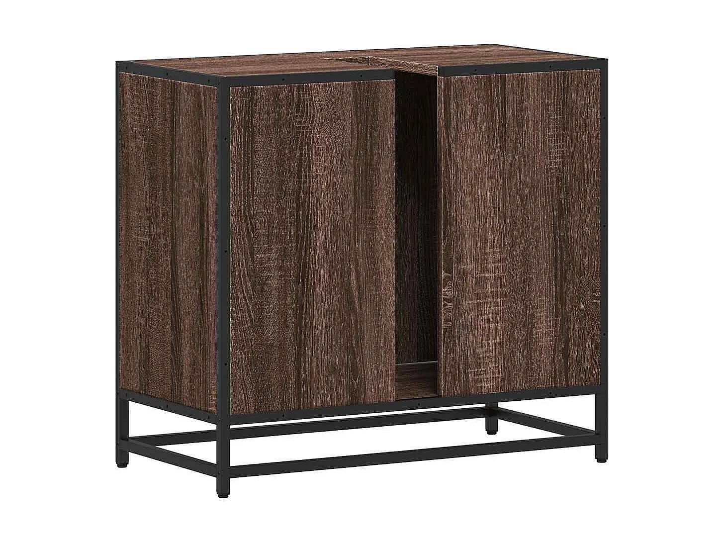Armoire de lavabo de salle de bain chêne marron 65x33x60 cm