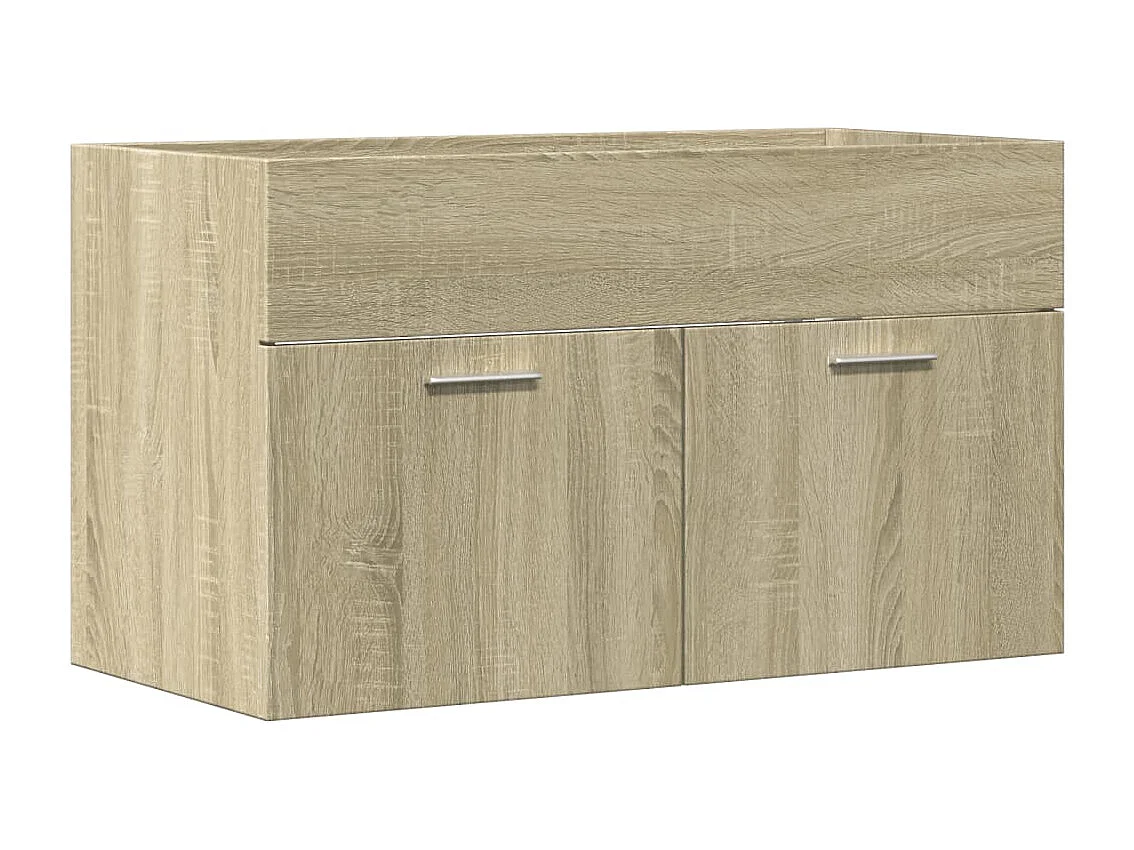 Sonoma eikenhouten wastafelkast voor in de badkamer