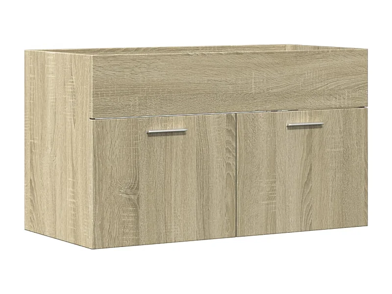 Armoire lavabo de salle de bain chêne sonoma bois d'ingénierie