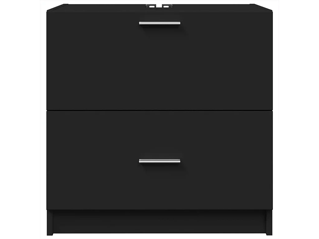 Mueble lavabo negro 59x37x59 cm madera de ingeniería