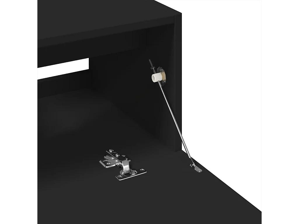 Mobile lavabo nero 59x37x59 cm in legno ingegnerizzato