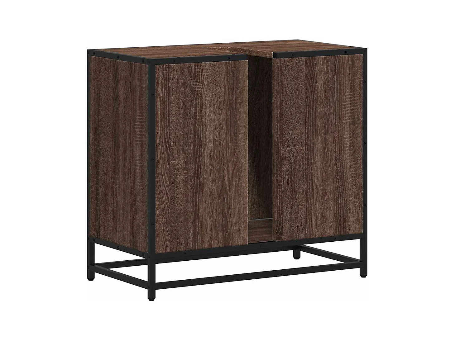 Armoire de lavabo de salle de bain chêne marron 65x33x60 cm