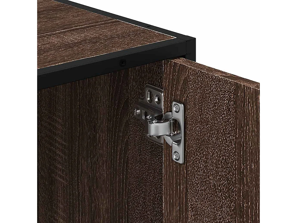 Armoire de lavabo de salle de bain chêne marron 65x33x60 cm