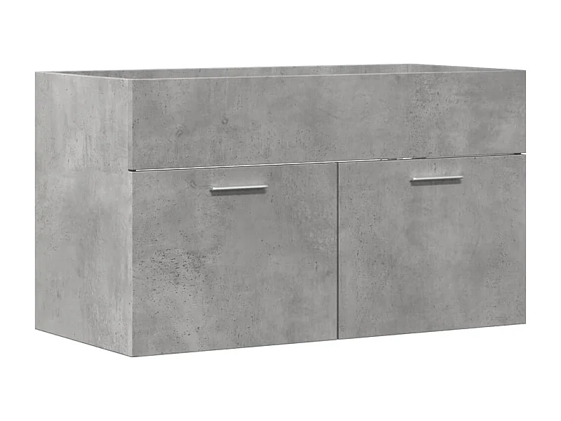Betongrauer Waschbeckenschrank 80 x 38,5 x 46 cm Spanplatte