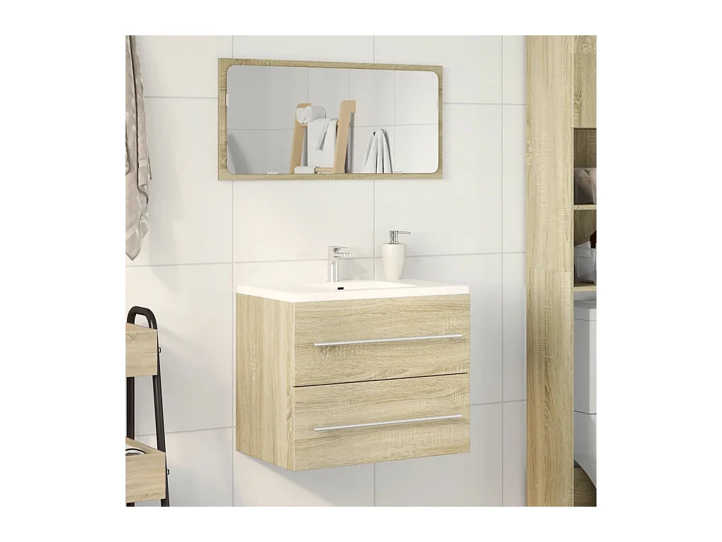 Mueble para fregadero de roble Sonoma 60x38,5x48 cm Aglomerado