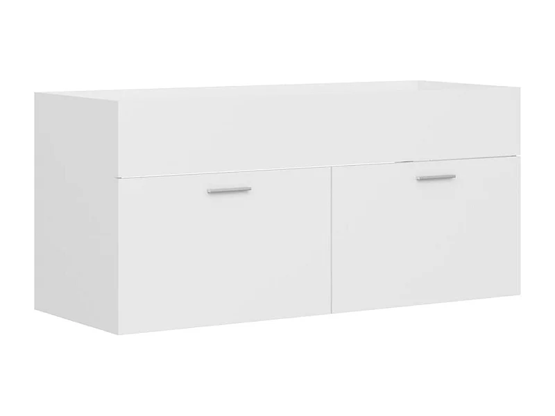Mobile lavabo bianco 100x38,5x46 cm in legno ingegnerizzato