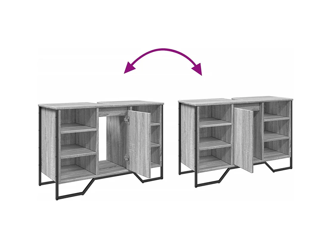 Sonoma grijze wastafelkast 91x35x60 cm