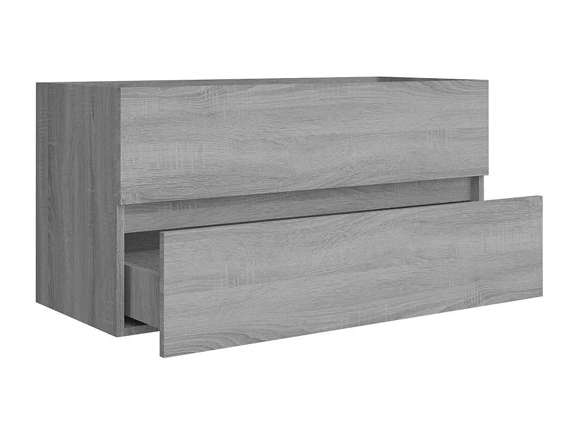 Mueble para lavabo Sonoma gris 90x38,5x45 cm Madera de ingeniería