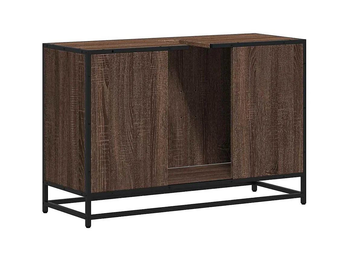 Badkamer wastafelkast bruin eiken 90x33x60 cm