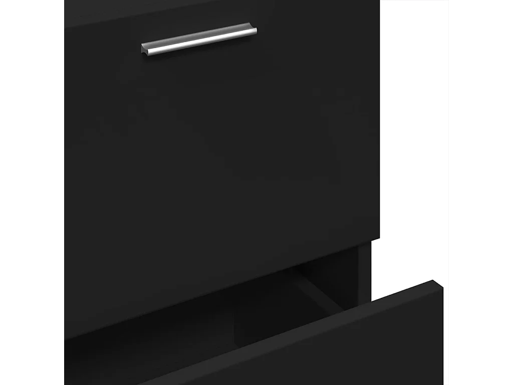 Zwarte wastafelkast 40x37x59 cm bewerkt hout