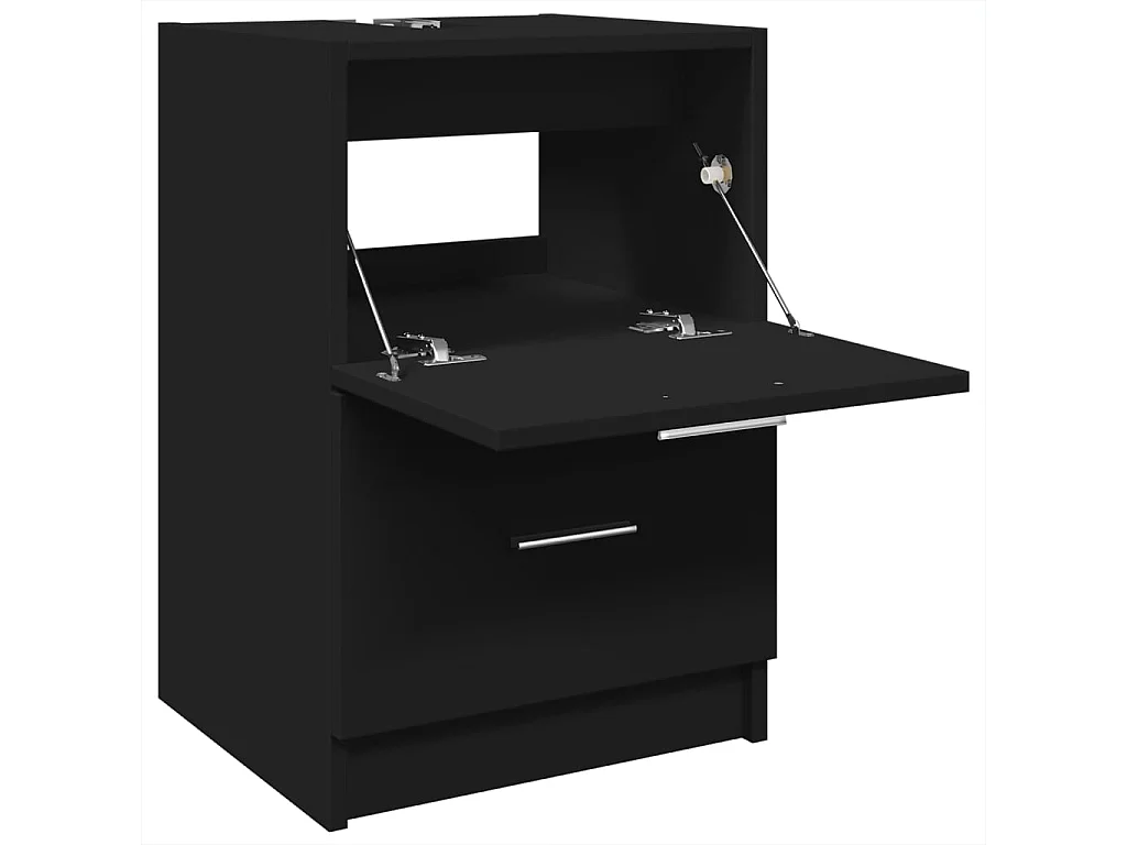 Mobile lavabo nero 40x37x59 cm in legno ingegnerizzato