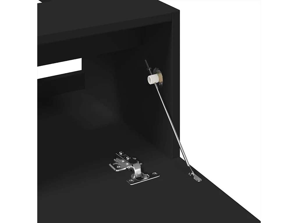 Mobile lavabo nero 40x37x59 cm in legno ingegnerizzato