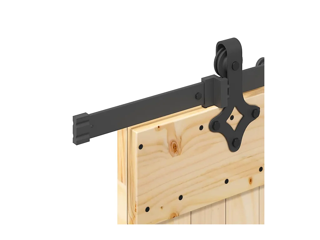 Kit puerta corredera y herrajes 70x210 cm pino macizo