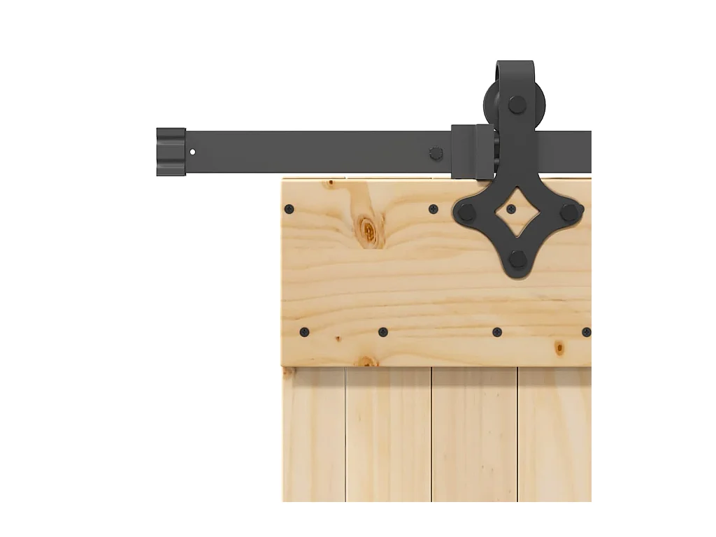 Kit puerta corredera y herrajes 70x210 cm pino macizo