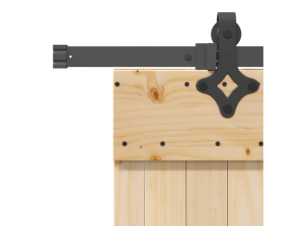 Porte coulissante et kit de quincaillerie 70x210 cm pin massif