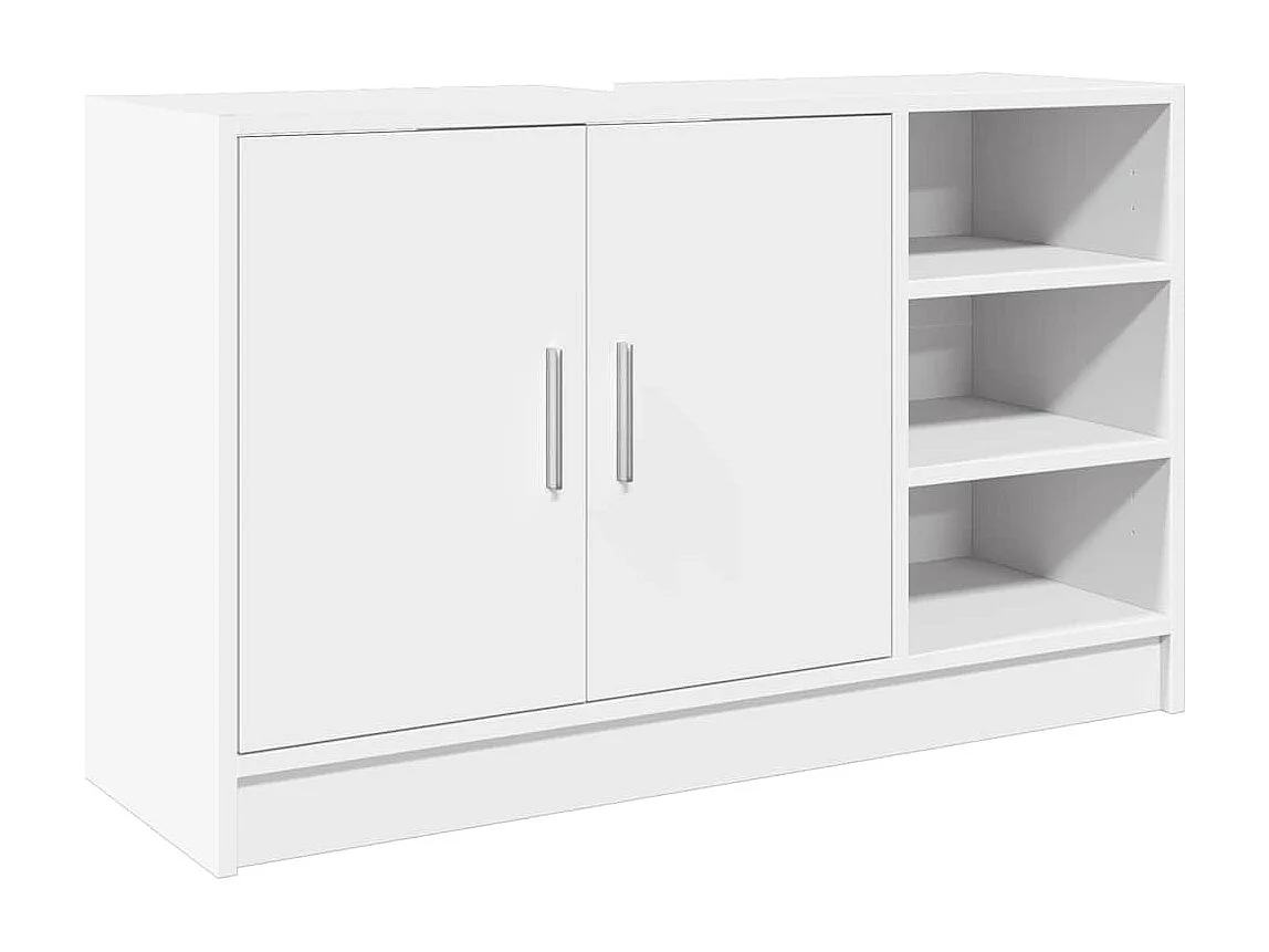 Mobile lavabo bianco 90x29x55 cm in legno ingegnerizzato