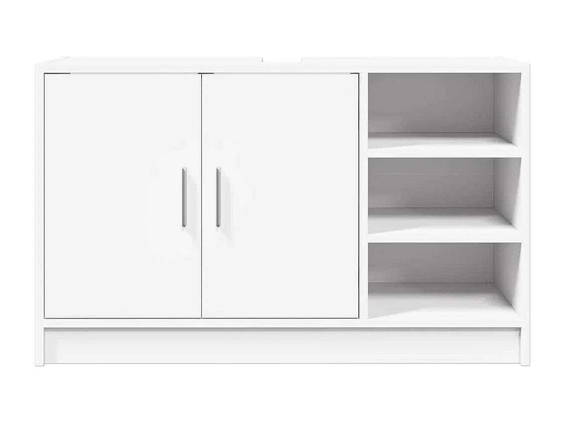 Mobile lavabo bianco 90x29x55 cm in legno ingegnerizzato