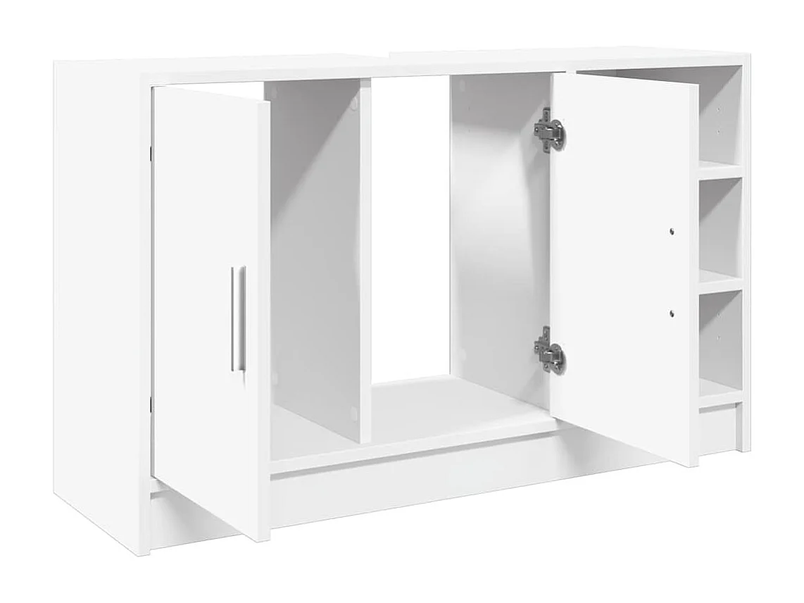 Mobile lavabo bianco 90x29x55 cm in legno ingegnerizzato