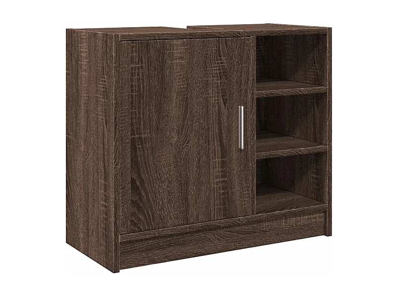 Mueble lavabo roble marrón 63x29x55 cm madera de ingeniería