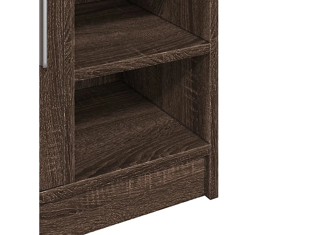 Mobile lavabo in rovere marrone 63x29x55 cm in legno ingegnerizzato