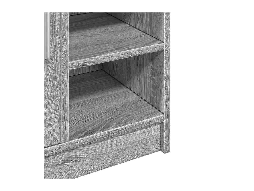 Sonoma grijze spoelbakkast 63x29x55 cm bewerkt hout