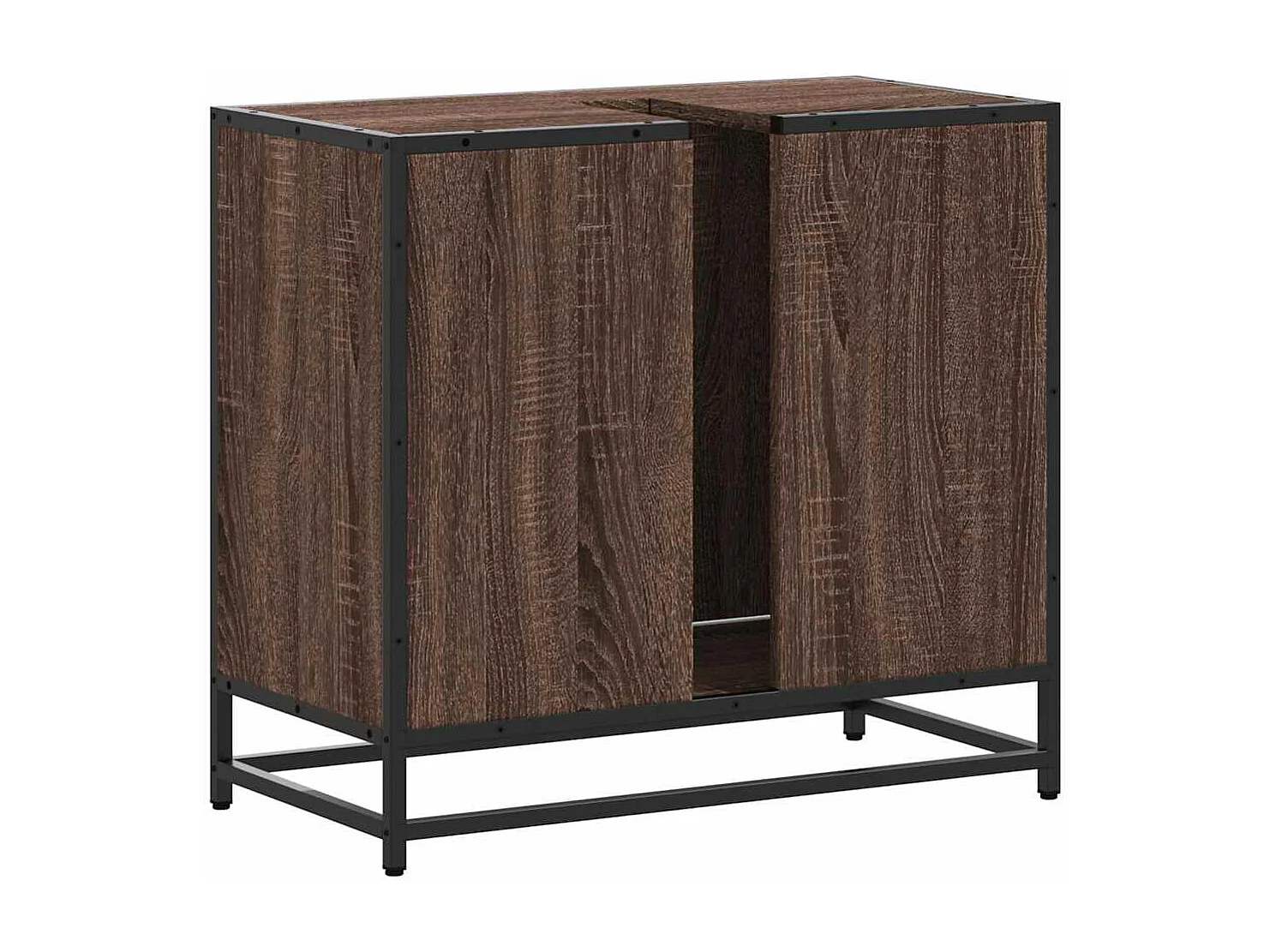 Armoire de lavabo de salle de bain chêne marron 65x33x60 cm