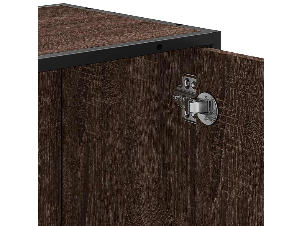 Armoire de lavabo de salle de bain chêne marron 65x33x60 cm