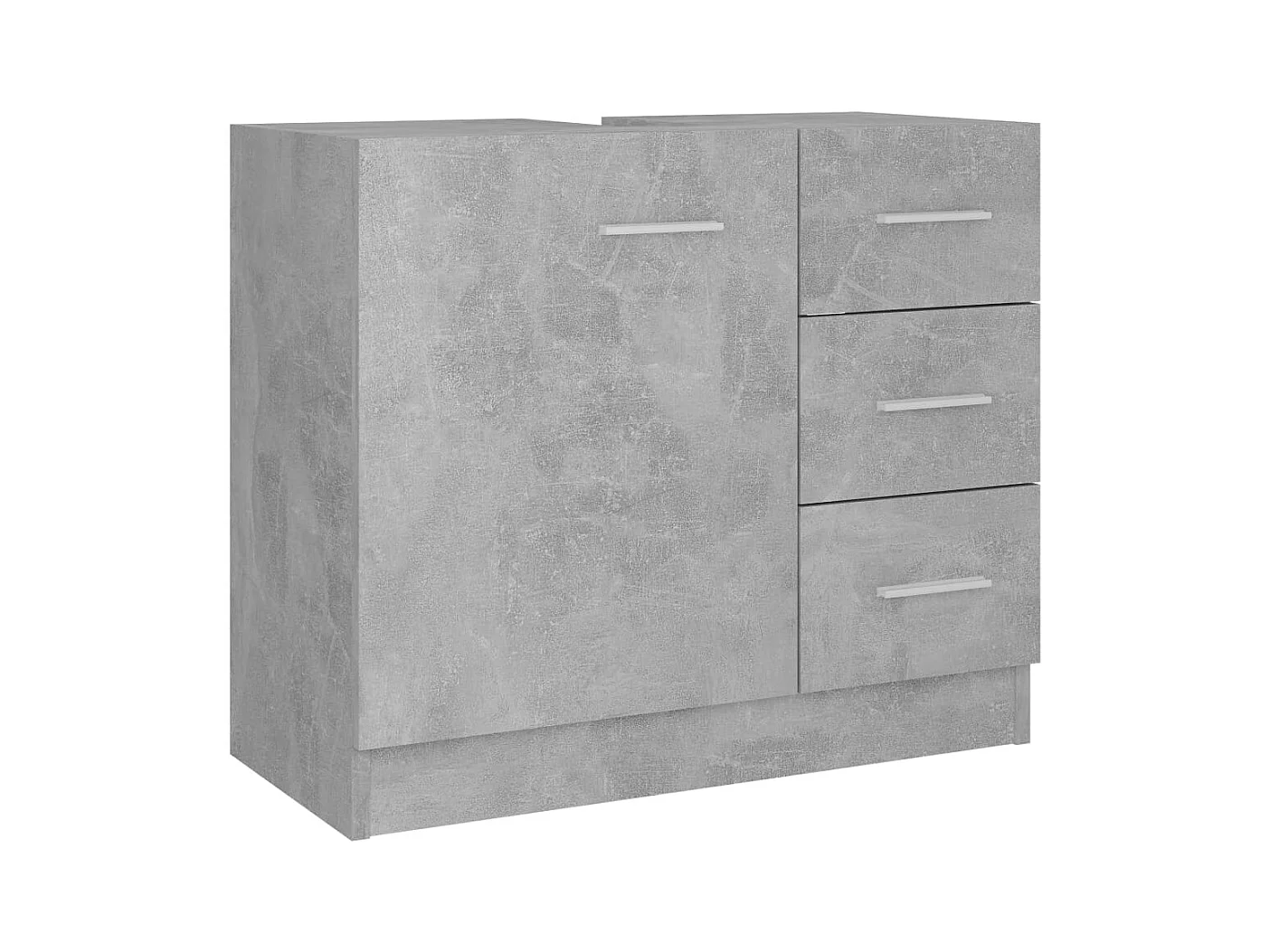 Betongrijze spoelbakkast 63x30x54 cm bewerkt hout