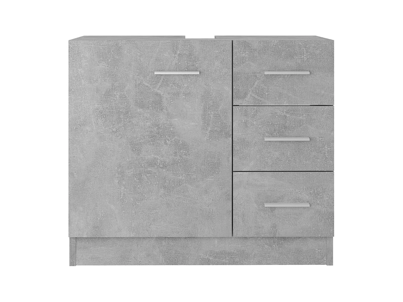 Betongrijze spoelbakkast 63x30x54 cm bewerkt hout