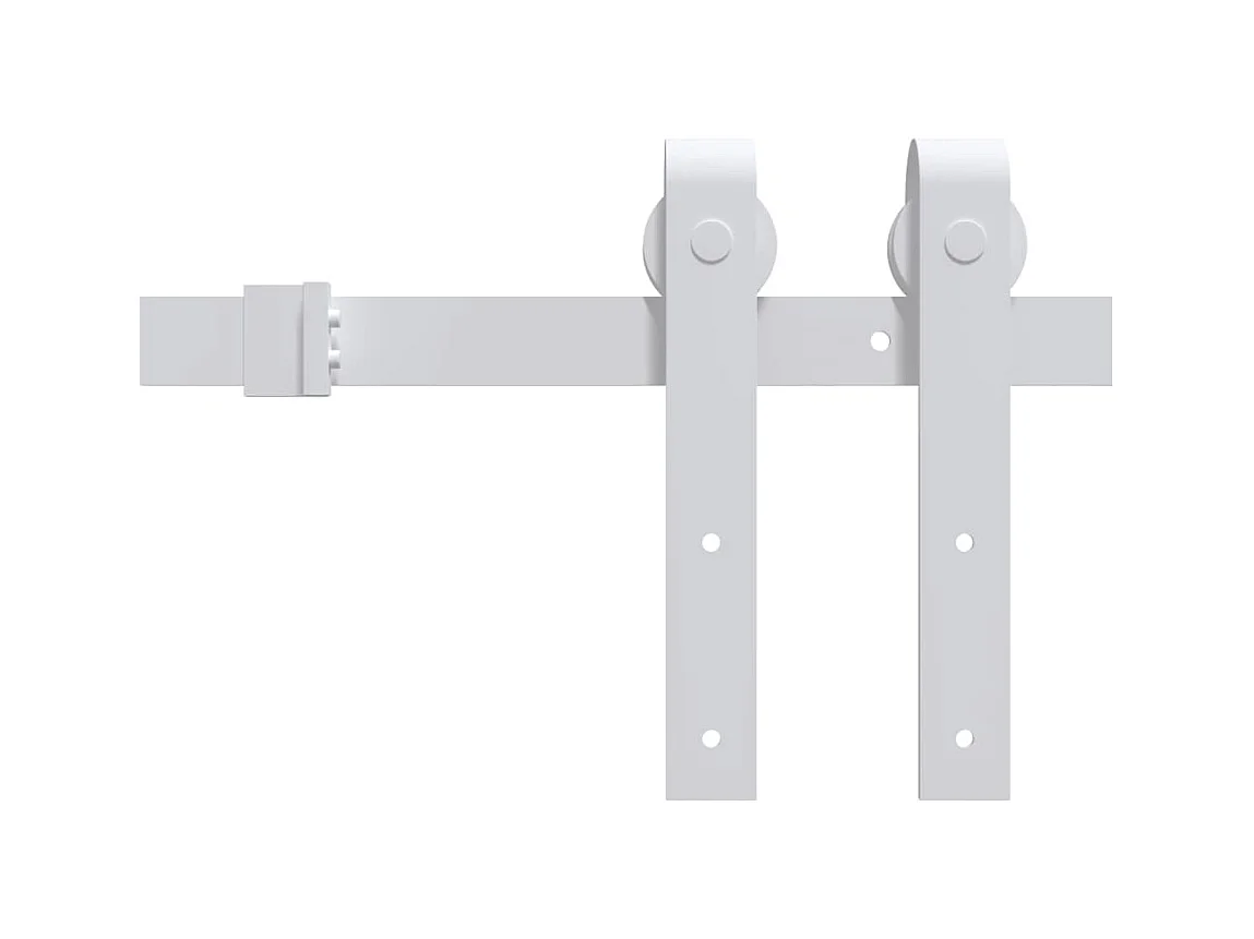 Porte coulissante et kit de quincaillerie 70x210 cm pin massif