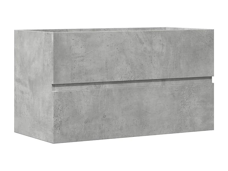Armoire d'évier Gris béton 90x38,5x45 cm Aggloméré