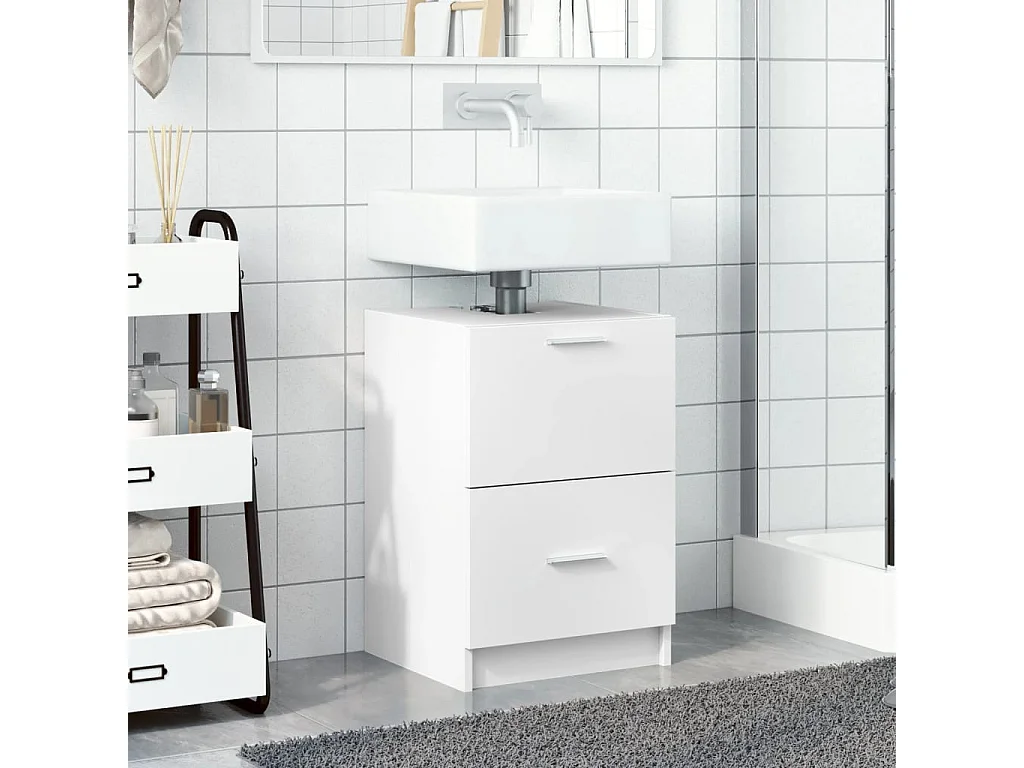 Mueble lavabo blanco 40x37x59 cm madera de ingeniería