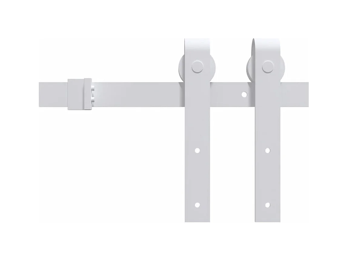 Porte coulissante et kit de quincaillerie 85x210 cm pin massif